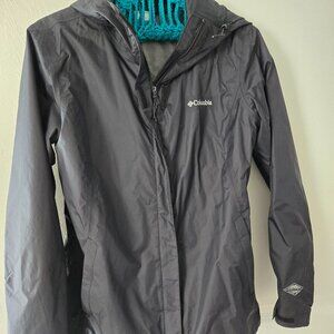 Columbia Black Raincoat – Size L Lightly Loved